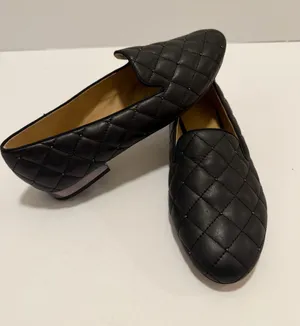 TALBOTS Ryan Stud Quilted Loafer Black Size 9 thumbnail 1