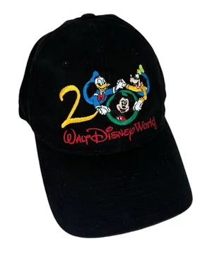 Vintage Y2K 2000 Walt Disney World Cotton Baseball Cap in Black - One Size thumbnail 1