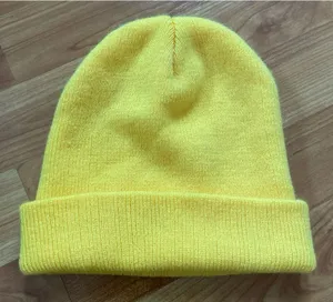 Neon‎ Yellow Knit Beanie Winter Hat thumbnail 1