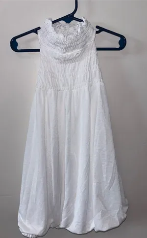 Women’s White Smocked Halter - Classic Summer Style thumbnail 1