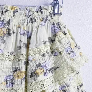 Aerie Rock Ruffle Floral Mist Yellow Mini Skirt thumbnail 3