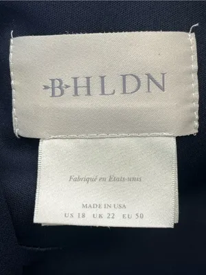 BHLDN Navy Blue Sheath Dress Womens Size 18 Lined Slit Wedding Guest‎ NEW *FLAW thumbnail 2