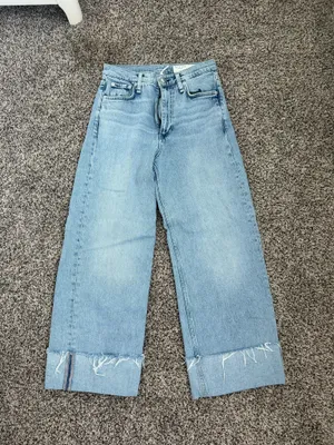 Rag and Bone wide leg cuffed jeans thumbnail 2