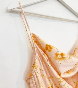 Petal & Pup Cowl Neck Floral Satin Midi Dress Wedding Summer Party Cocktail 4 thumbnail 4