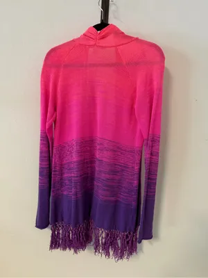 Lilly Pulitzer Tatum Cardigan Fringe Ombre Pink Purple thumbnail 11