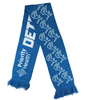 NFL Football Detroit Lions Priority Health Logo Fringe Promotional Wrap Scarf OS thumbnail 1