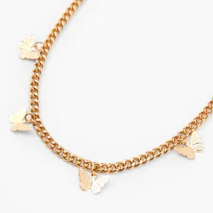 Icing Claire's Gold Butterfly Charm Chain Necklace thumbnail 1