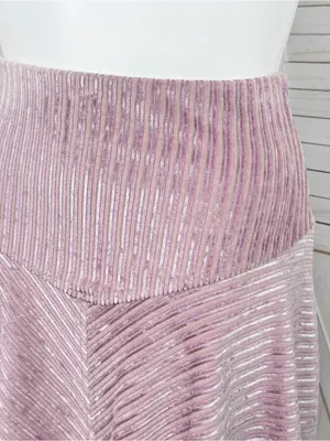 Free People Camden Velour Corduroy Skater Mini Skirt Pink Large Ballet Fairy thumbnail 6