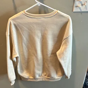 Beige Graphic Sweatshirt with Bull Skull Design and Morgan Waller Lyrics thumbnail 3