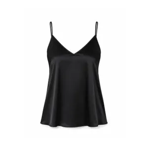 Ettitude Sateen Cami Onyx Black 100% Bamboo Lyocell Sleep‎ Tank BLCM17000WL L thumbnail 2