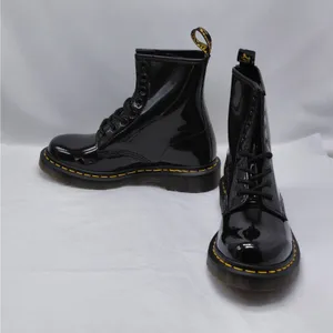 Dr. Martens Womens Combat Boots Size 6 Black Patent Moto Goth Punk Biker Street thumbnail 4