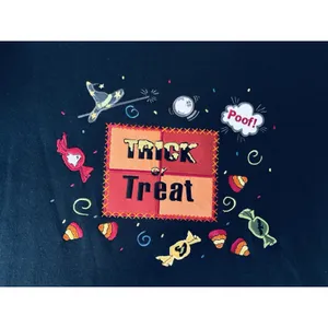 Halloween Trick-Or-Treat VTG Embroidered Grandmacore Sweatshirt Unisex Size 1X thumbnail 6