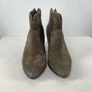 Frye Renee Seam Suede Short Boot in Brown‎ Size 10 thumbnail 7