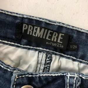 Premire by Rue 21 Womens Jeans Slim Boot Embroidered Dark Wash 1/2S thumbnail 4