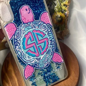 Simply Southern iPhone XS Max Case Turtle design glitter NWOT thumbnail 2
