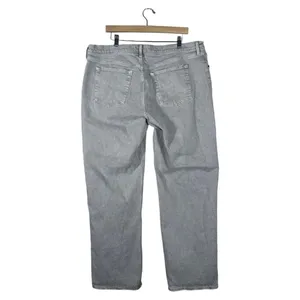 Abercrombie & Fitch The Baggy Low Rise Solid Jeans Grey Y2K Skater Size 33 / 16R thumbnail 4