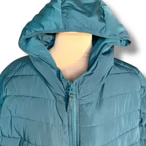 Universal‎ Standard Teal Hooded Puffer Jacket Quilted Medium NWT Comfort Panel thumbnail 2
