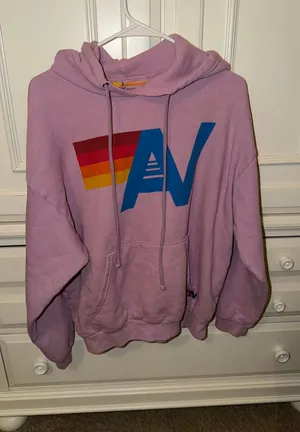 Aviator Nation light purple hoodie thumbnail 1
