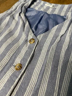 Hippie Rose Blue and White Striped Vest thumbnail 3