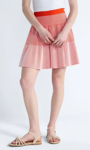 Free Assembly Ribbed stitch tiered mini skirt thumbnail 2