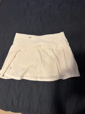 Lululemon Play Off Pleats Skirt in white thumbnail 2