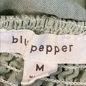 Blu Pepper Sage Smocked Midi Dress thumbnail 5