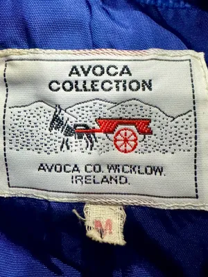 Vtg 80s Avoca Ireland Pure Wool Blue Purple Striped Jacket Unisex M XL⁠ thumbnail 7