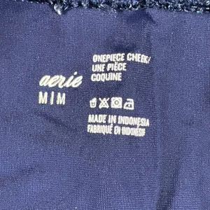 Aerie Navy Blue Medium Crochet Lace Cut Out One Piece Swimsuit Monokini EUC Swim thumbnail 6