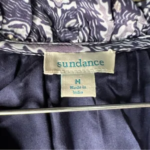 Sundance Sky Navy/White Flutter Sleeve Tiered Ruffle Boho Viscose‎ Dress thumbnail 8