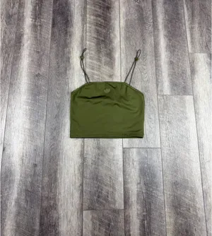 Adidas Olive Crop Top thumbnail 2