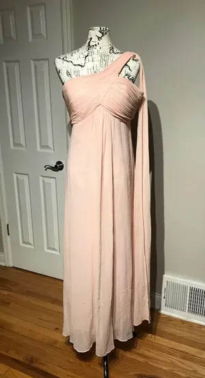 Ever Pretty Chiffon Vintage One Shoulder strap draped accordion Chiffon Formal Evening Gown Dress Asymmetric coquette Gown thumbnail 1