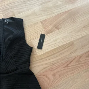 Lulu's Size XS Forever Mine Black Ribbed Sleeveless Skater Dress NWTs thumbnail 8