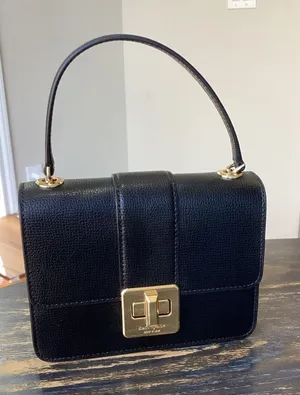 kate spade Phoebe Black Leather Mini Flap Crossbody with Turnlock Closure thumbnail 1