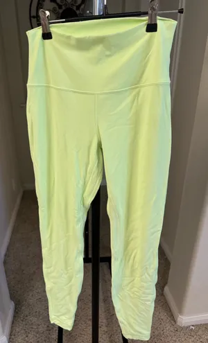 Lululemon Leggings 28” Size 8 Neon Yellow thumbnail 1