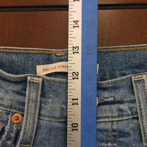 Levi’s ribcage straight ankle light wash 26 button fly thumbnail 3