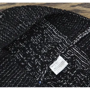 Weatherproof Vintage Mock Neck Ribbed Knit Pullover Sweater Caviar Black XS thumbnail 4