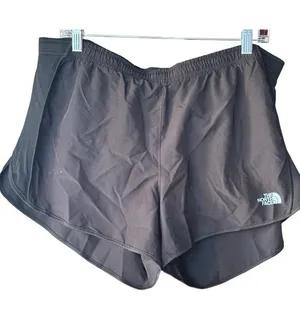The North Face Size XL Womens Black FlashDry Running Shorts Back Zipper Pocket thumbnail 1
