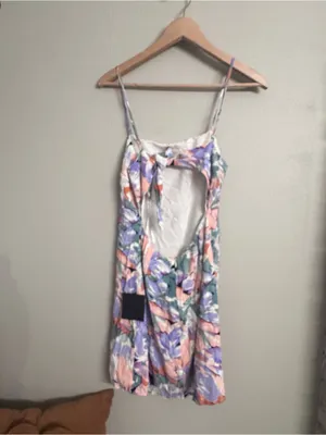 LULUS Floral Cutout Mini Dress thumbnail 4