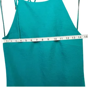 C/MEO Collective Star Lesson Dress Womens S Green Asymmetric Halter Textured‎ thumbnail 7