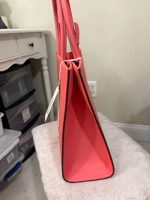 NWT Tory Burch Ella Small Tote in Coral Crush thumbnail 7