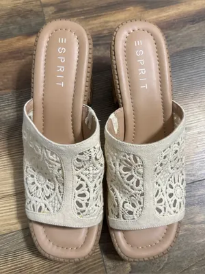 Esprit Pheby Crochet Platform Cork Heel Sandals Women’s Size 11M thumbnail 2