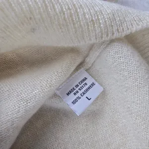 SPRING + MERCER NWT Cream Cashmere Sweater Red‎ Escape Script Logo Size Large Red thumbnail 6