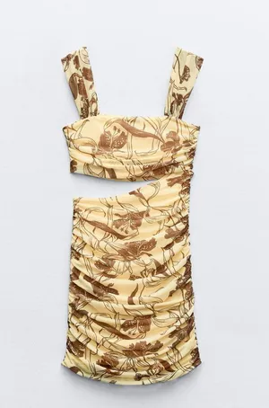 Cut Out Printed Tulle Dress thumbnail 6