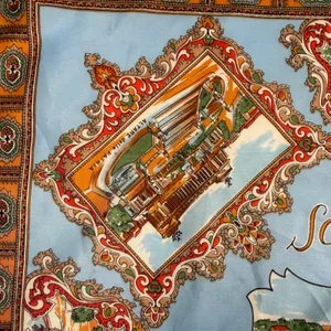 Scarf Roma Italy Souvenir Landmark Print Blue Travel Core Vintage Accessory thumbnail 5