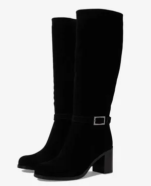 NWT La Canadienne Paul Buckled High Heel Boots, Black Size 7.5M New in Box $650 thumbnail 10
