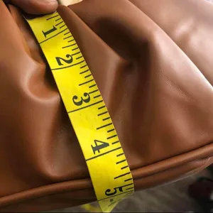 Brown faux leather ruched pleated scrunchy ruched shoulder hand bag bag purse. Measurement in pics thumbnail 5