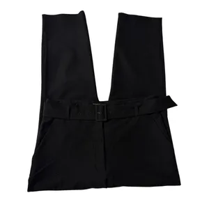H&M Black Belted Tapered Ankle Pants Size 10 High Rise thumbnail 4