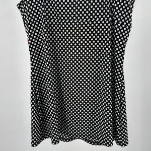 Maurices Y2K Babydoll stretchy Black White red Polka Dot tank pin up 90s M thumbnail 5
