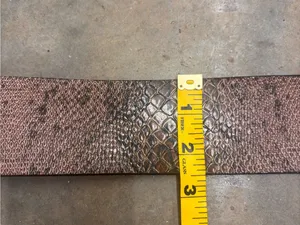 Vintage Y2K Vegan Snakeskin Wide Waist Belt Double Buckle Cinch Belt Large thumbnail 4