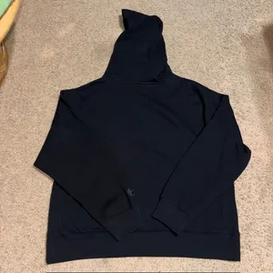 Victoria's Secret Pink Premium Fleece Oversized Hoodie Relaxed Pullover Black L thumbnail 7